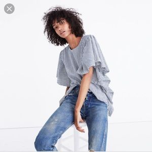 Madewell striped butterfly top